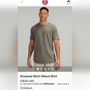 Brand New Lululemon Drysense Short Sleeve Size M Grey Sage